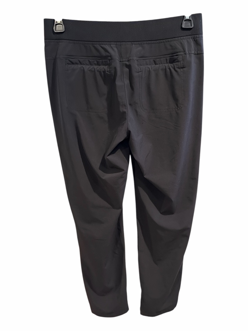 Athleta Midtown Ankle Pant Size 8 Black Stretch Drawstring Travel Pants - Picture 3 of 7